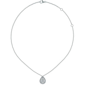 Diamond Necklace. Solitaire diamond necklace. Single diamond necklace. Diamond necklace gift. Color. Clarity. Brilliant cut diamond. GIA Certified. Golden Hall. Kifissia. Athens. Κολιέ με διαμάντι. Μονόπετρο κολιέ. Χρυσά κοσμήματα. Κηφισιά. Διαμαντένιο κολιέ. Κολιέ με μπριγιάν. Pear Shaped Diamond Necklace.