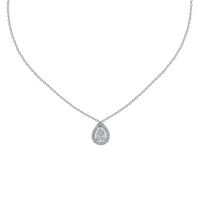 Diamond Necklace. Solitaire diamond necklace. Single diamond necklace. Diamond necklace gift. Color. Clarity. Brilliant cut diamond. GIA Certified. Golden Hall. Kifissia. Athens. Κολιέ με διαμάντι. Μονόπετρο κολιέ. Χρυσά κοσμήματα. Κηφισιά. Διαμαντένιο κολιέ. Κολιέ με μπριγιάν. Pear Shaped Diamond Necklace.