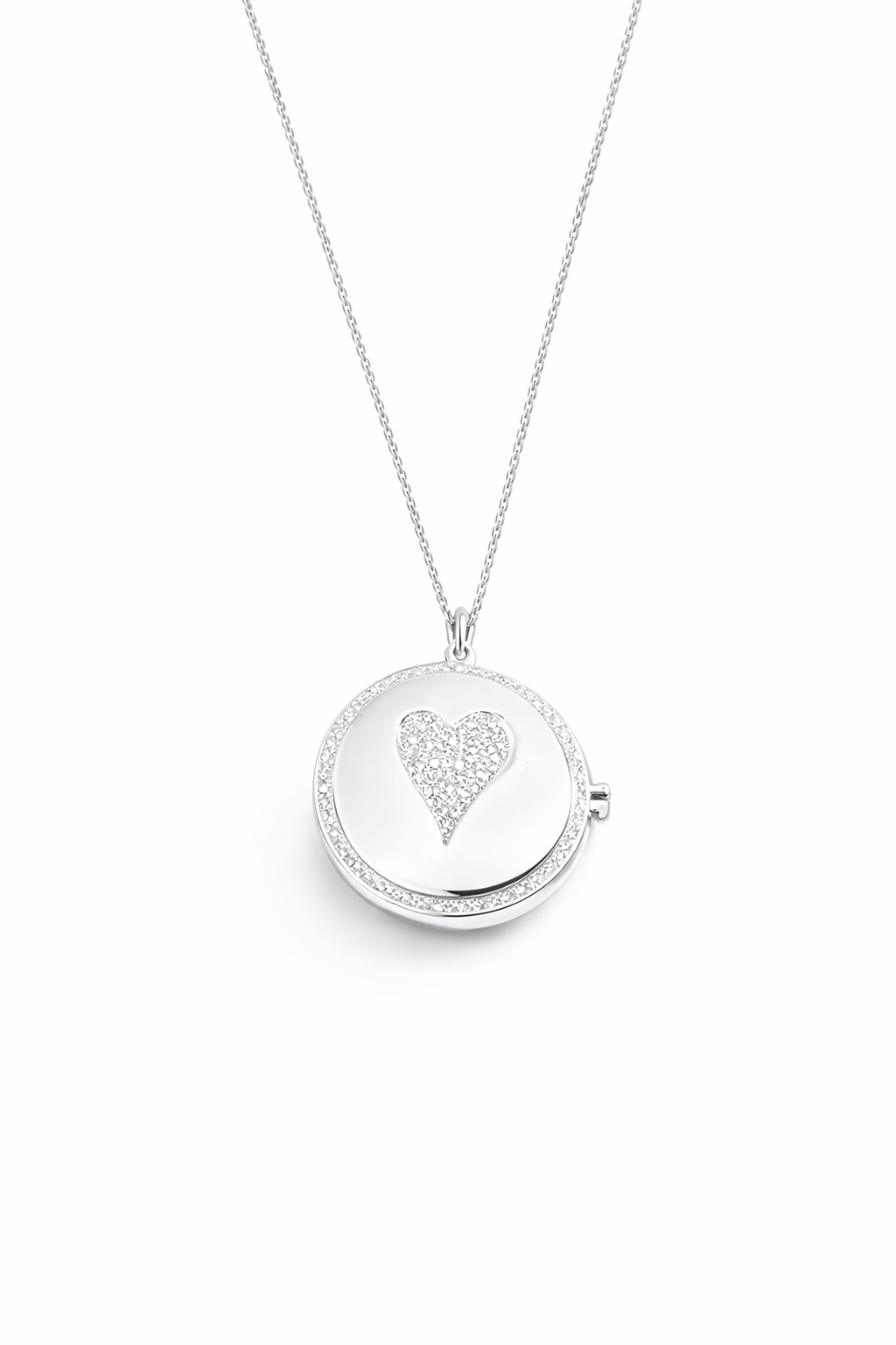 Diamond Heart Locket Necklace