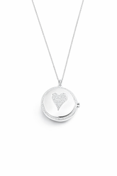 Diamond Heart Locket Necklace