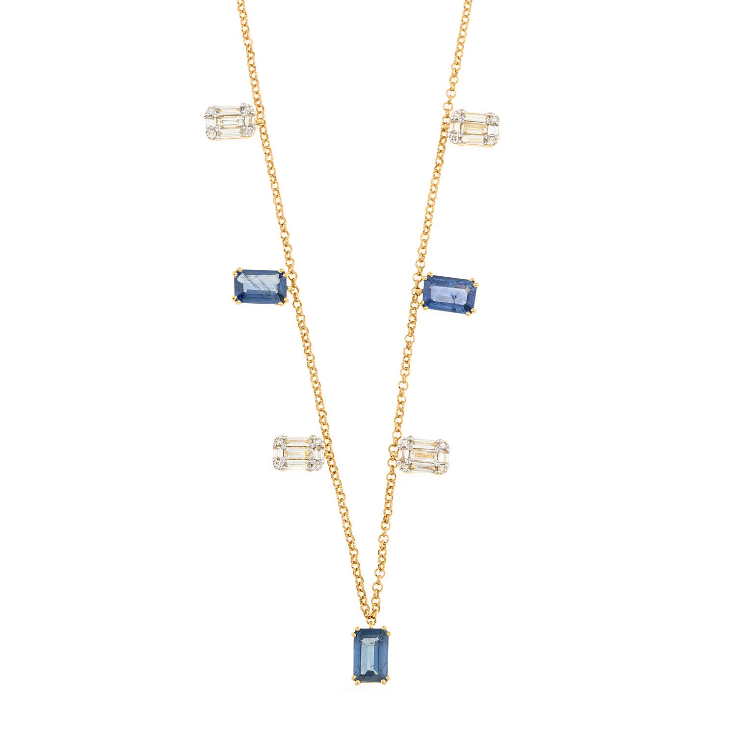 Gold and diamond bar necklace. Bar necklace. Diamond Necklace. Diamond Bar. Necklace. Fine Jewellery. Golden Hall. Greece. Athens. Χρυσή μπαρέτα. Διαμαντένια μπαρέτα. Χρυσό κολιέ. Κολιέ με διαμάντια. Sapphire necklace. Diamond and sapphire bar necklace.