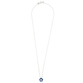 Sapphire Necklace. Sapphire and diamond necklace. Sapphire necklace for gift. Chain necklace. Anatol jewelry. Fine jewelry. Golden Hall. Kifissia. Athens. Χρυσό κολιέ. Κολιέ με διαμάντια. Χρυσά κοσμήματα. Κηφισιά. Κολιέ με μπριγιάν. Κολιέ με ζαφείρια. Κολιέ με μπριγιάν και ζαφείρια. Flower necklace.