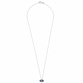 White Baguette Eye Necklace