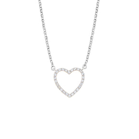 Diamond Necklace. Heart Necklace. Necklace Gift. Charm Gift. Diamond heart. Chain Necklace. Anatol Jewelry. Fine Jewelry. Golden Hall. Kifissia. Athens.