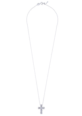 Tapered Diamond Cross Necklace