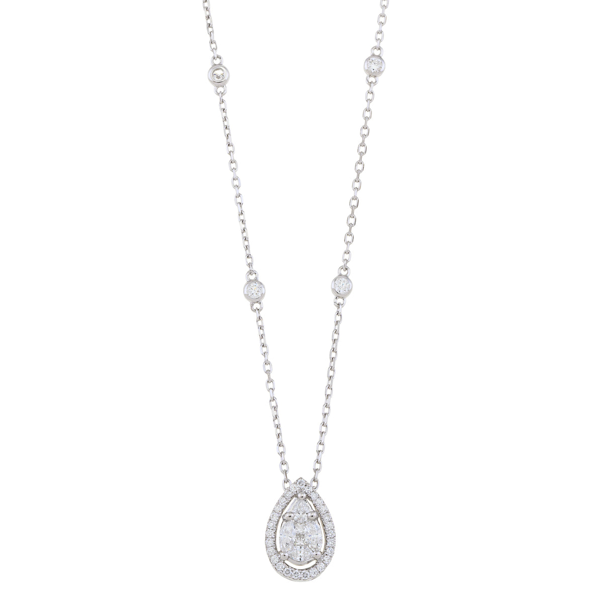 Pear Diamond Necklace