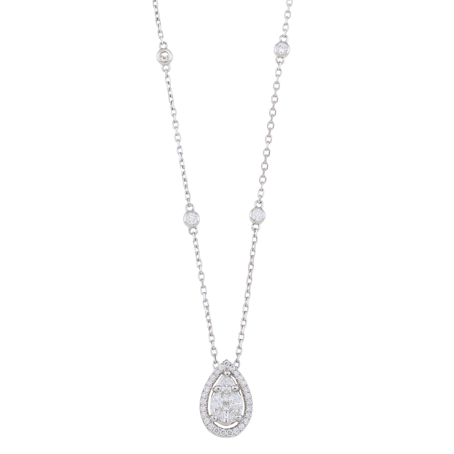 Pear Diamond Necklace