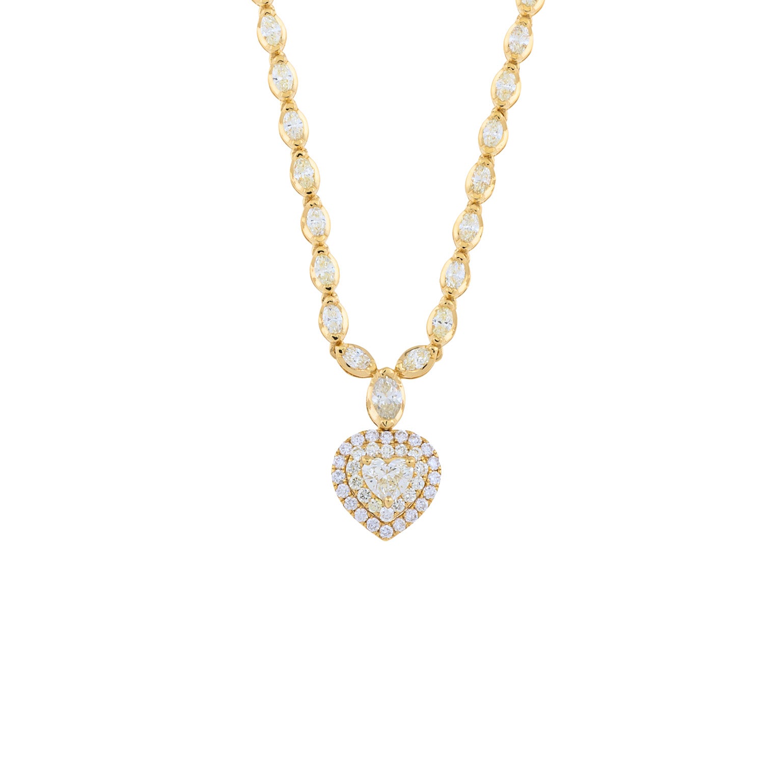 Sunlit Affection Heart Necklace