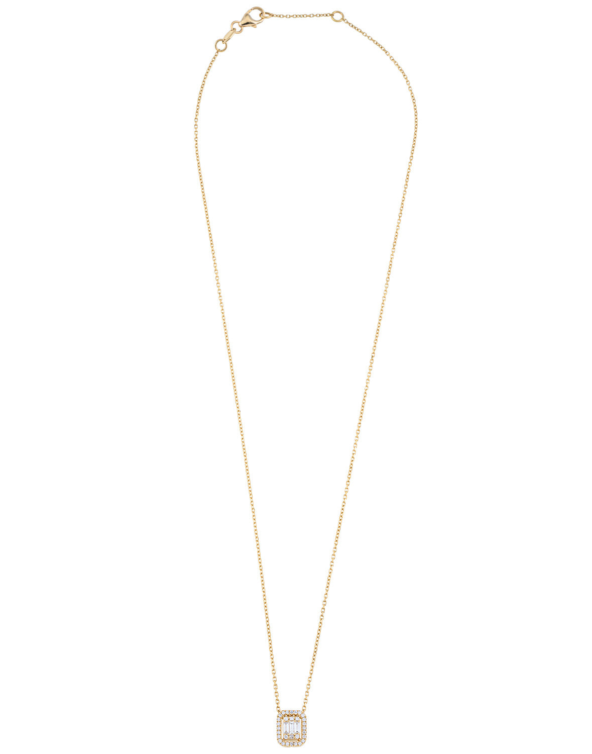 Rectangle Diamond Necklace