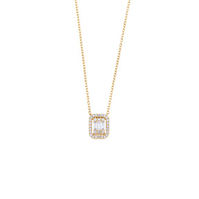 Rectangle Diamond Necklace