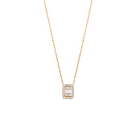 Rectangle Diamond Necklace