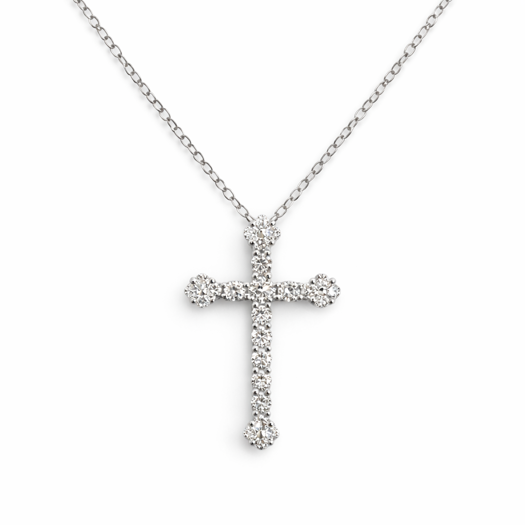 Elegant Diamond Cross Necklace