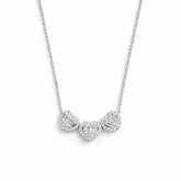 Triple Diamond Heart Necklace