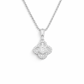 Sparkling Diamond Flower Necklace