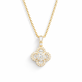 Sparkling Diamond Flower Necklace