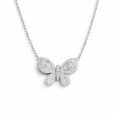 Stunning Diamond Butterfly Necklace