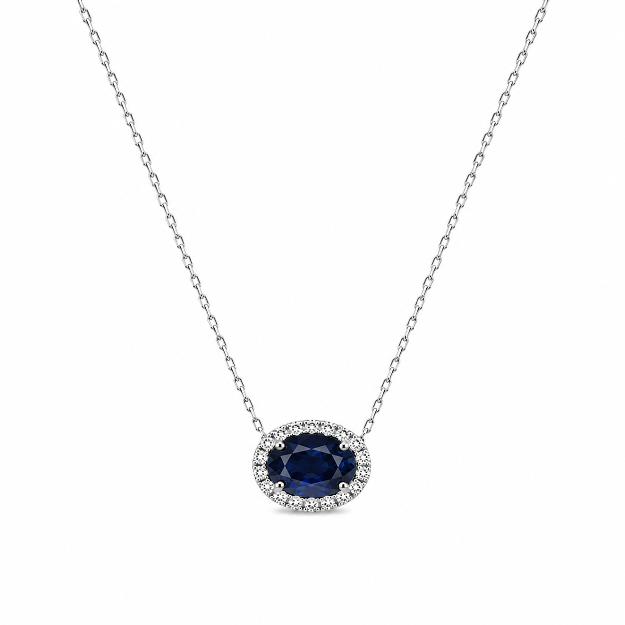 Oval Sapphire Necklace