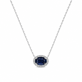 Oval Sapphire Necklace