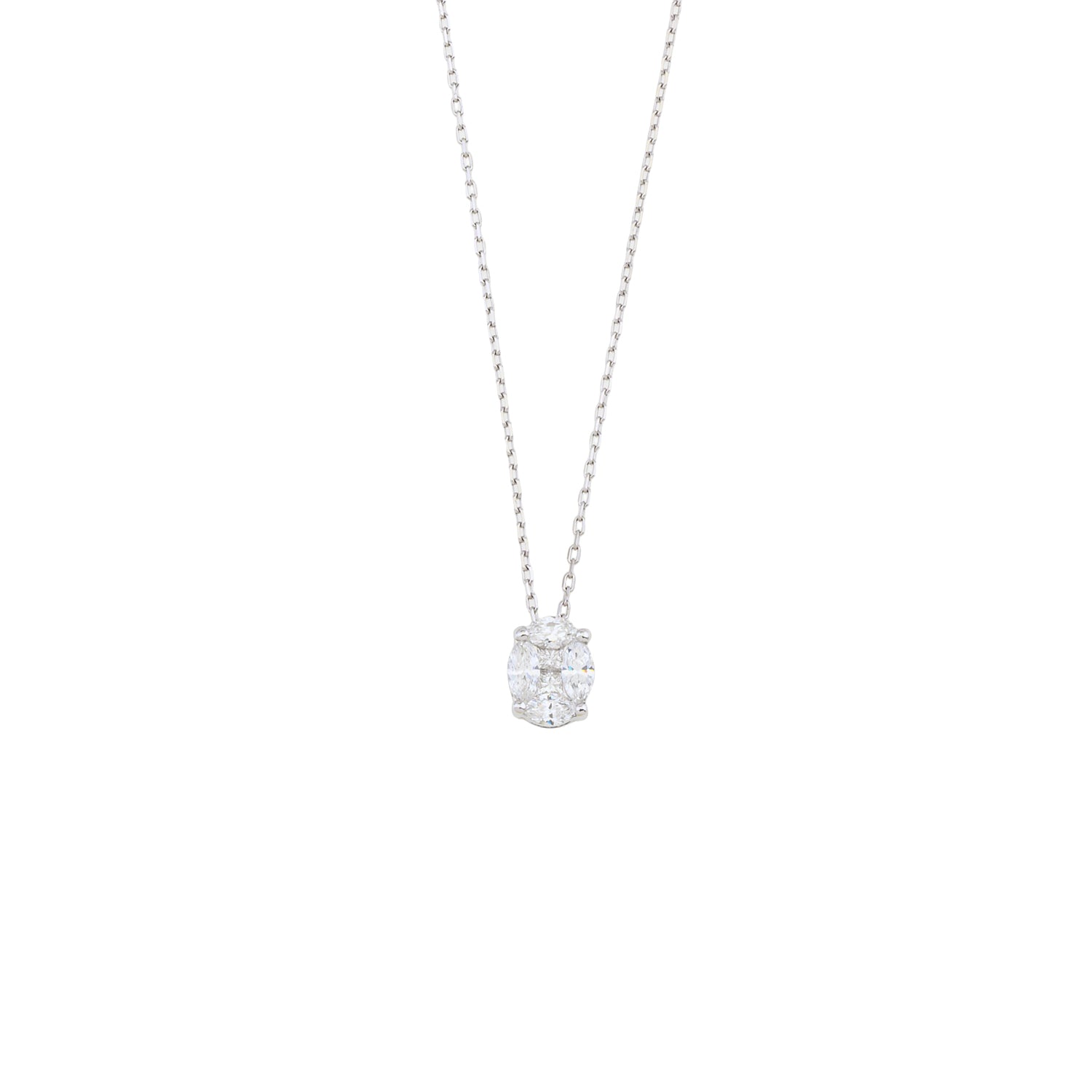 Round Diamond Pendant Necklace