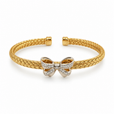 Braided Bangle Bow Bracelet
