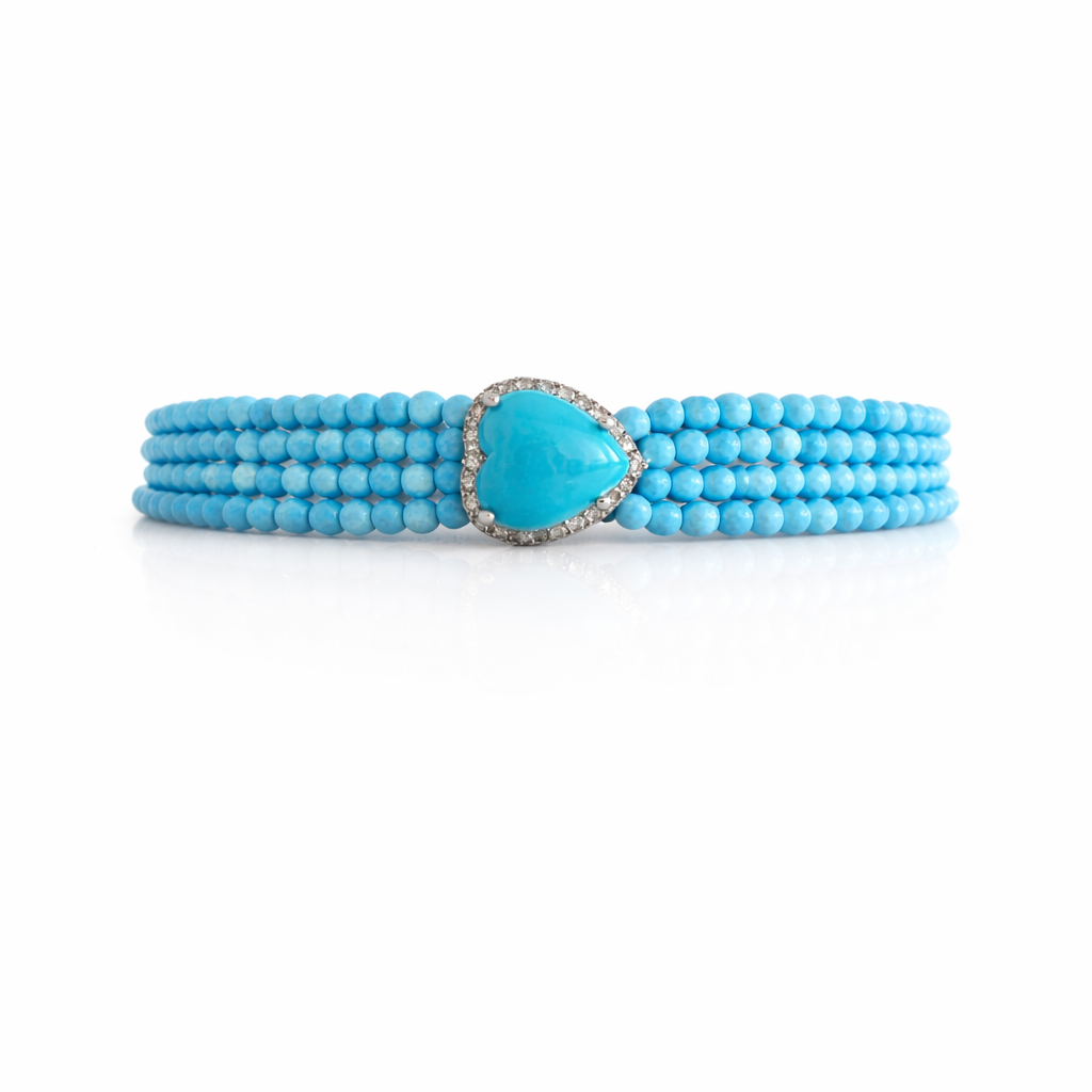 Turquoise Pop Heart Bracelet