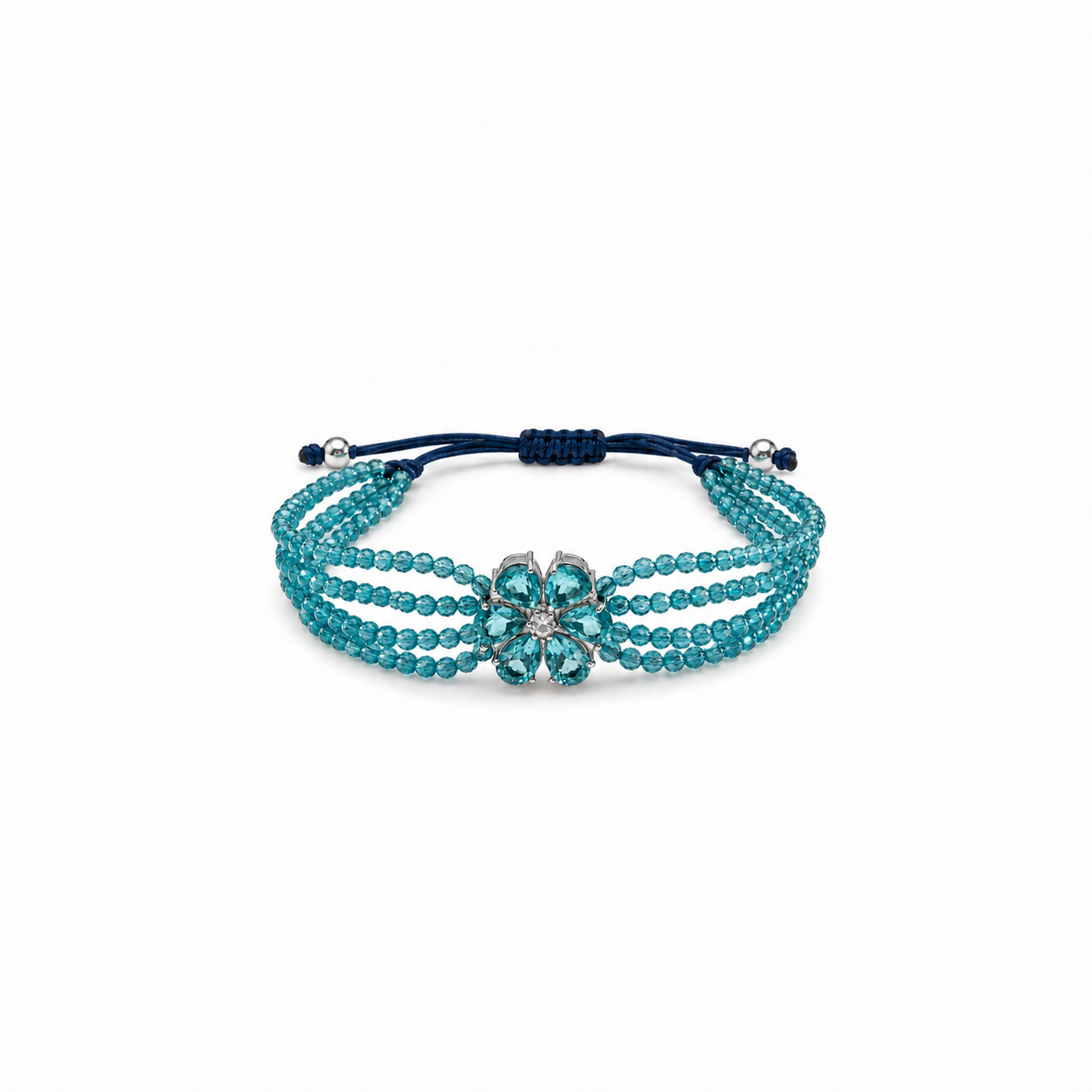 Apatite Flower Beaded Bracelet