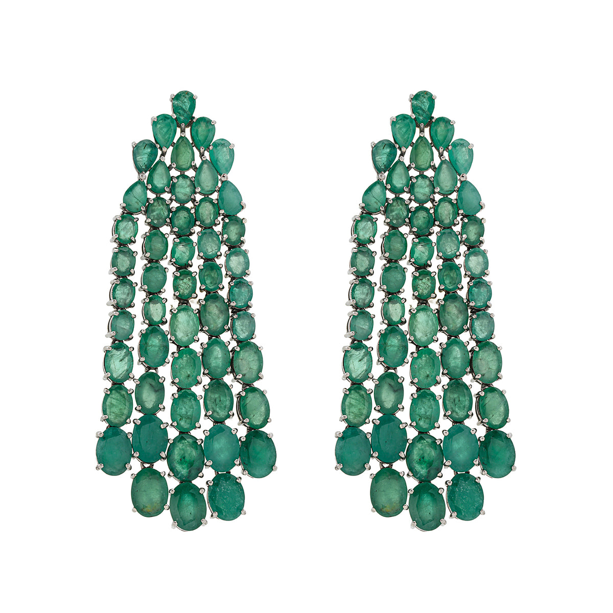 Green Waterfall Earrings