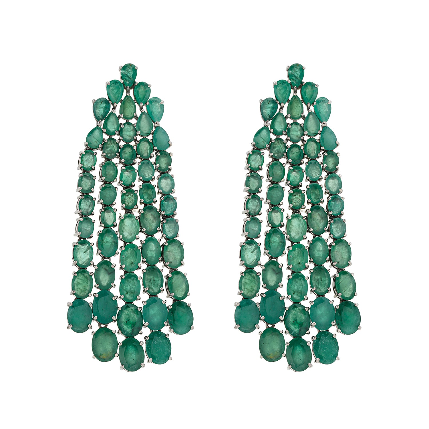 Green Waterfall Earrings