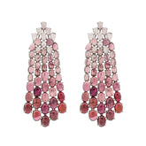 Pink Waterfall Earrings