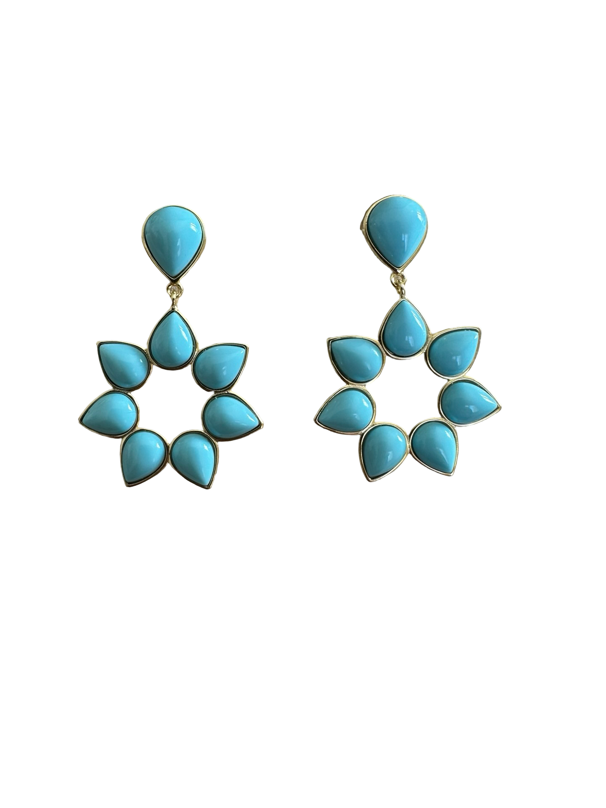 Turquoise Sun Earrings