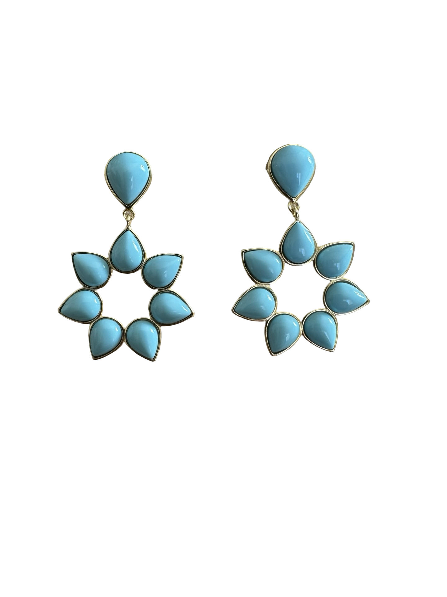 Turquoise Sun Earrings
