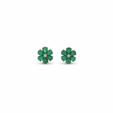 Green Stream Flower Earrings