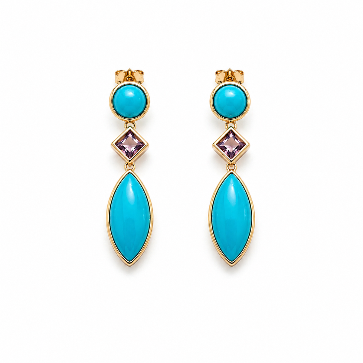 Elongated Teardrop-shaped Earrings