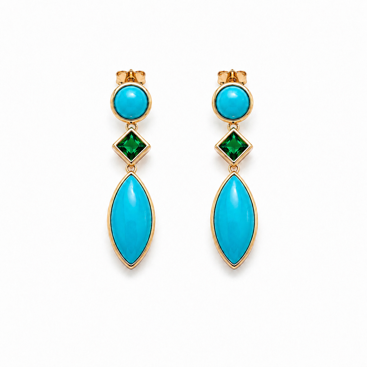 Elongated Teardrop-shaped Earrings
