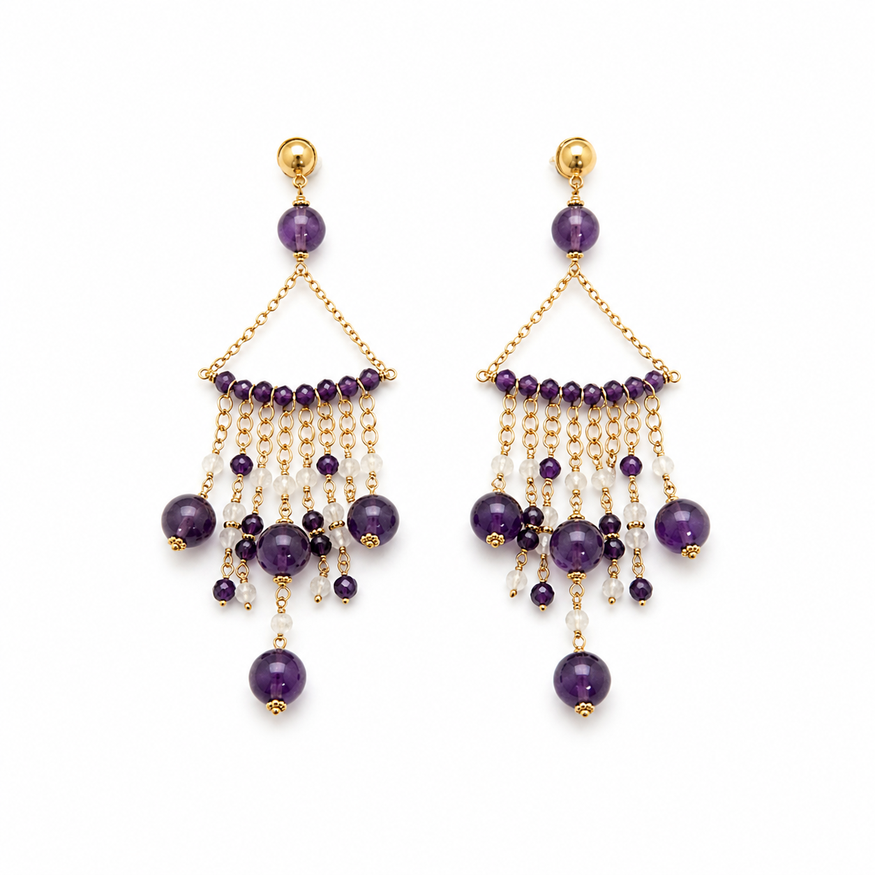 Amethyst Chandelier Earrings
