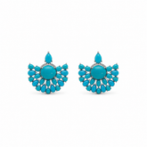 Turquoise Fan Earrings