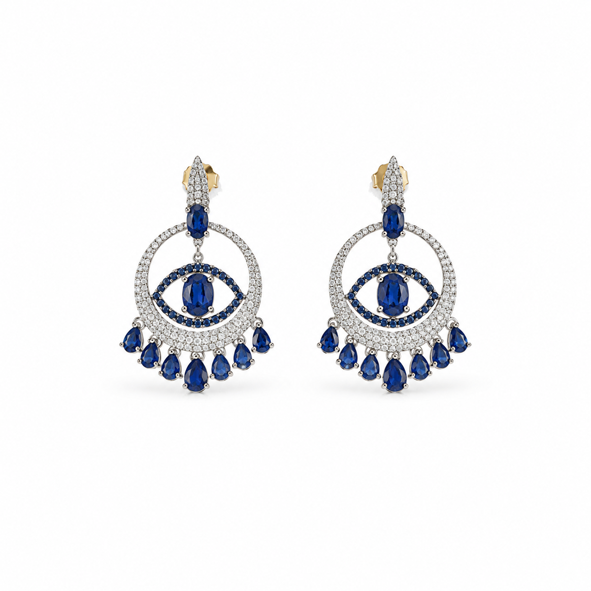 Boho Blue Eye Earrings