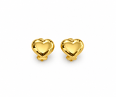 Shiny Heart Clip Earrings