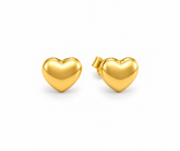 Mini Golden Heart Studs