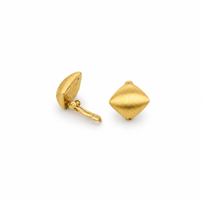 Rhombus-Shaped Clip Earrings