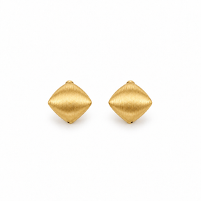 Rhombus-Shaped Clip Earrings