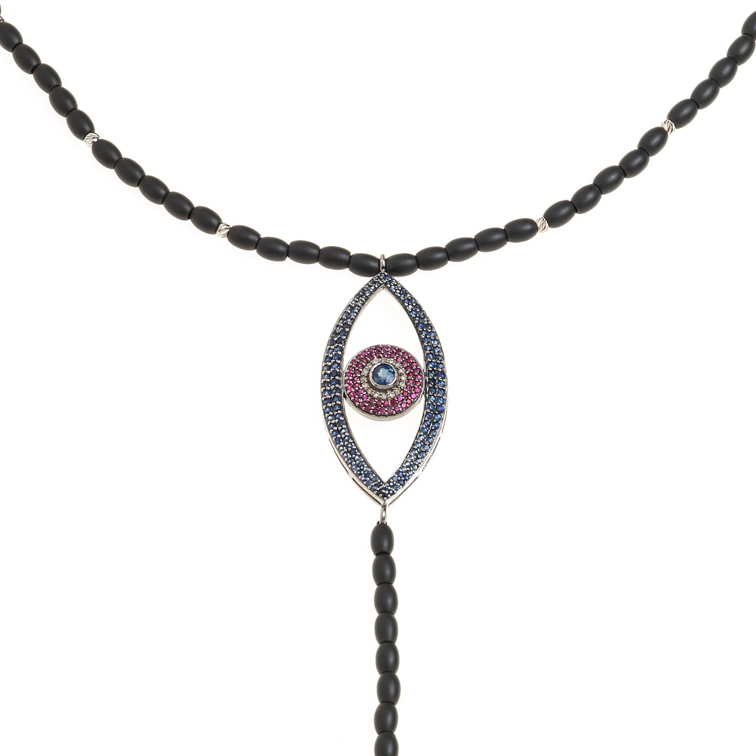 Evil Eye Necklace. Diamond Necklace. Blue Sapphires. Tear drop necklace. 18K Gold. Rose Gold, White Gold, Yellow Gold. Fine Jewelry. Gift. Κολιέ μάτι. Κολιέ για δώρο μάτι. Χρυσό κολιέ. Κολιέ με διαμάντια. Κολιέ με ζαφείρια. Μάτι φυλαχτό. Μάτι με διαμάντια. Στρογγυλό μάτι κολιέ.