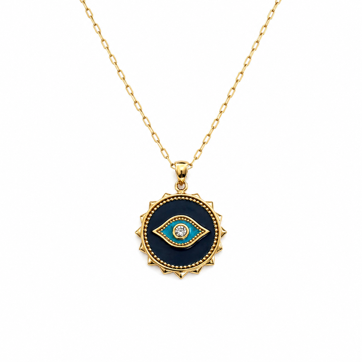 Enamel Eye Necklace