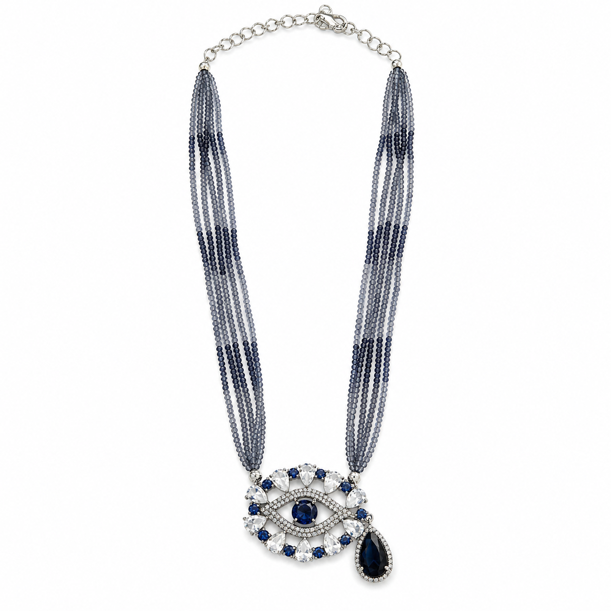 Blue Moon Eye Drop Necklace
