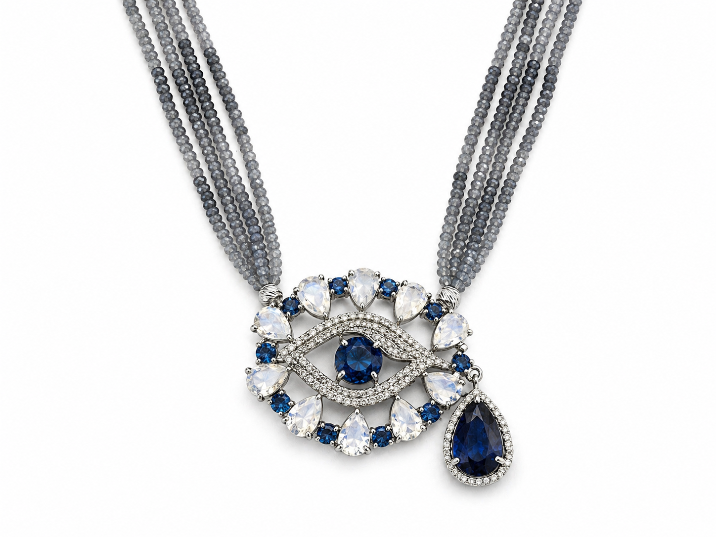Blue Moon Eye Drop Necklace