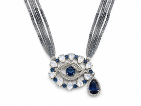 Blue Moon Eye Drop Necklace