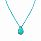 Turquoise Teardrop Pendant Necklace