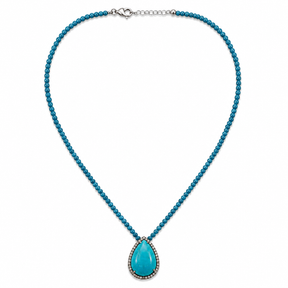 Turquoise Teardrop Pendant Necklace