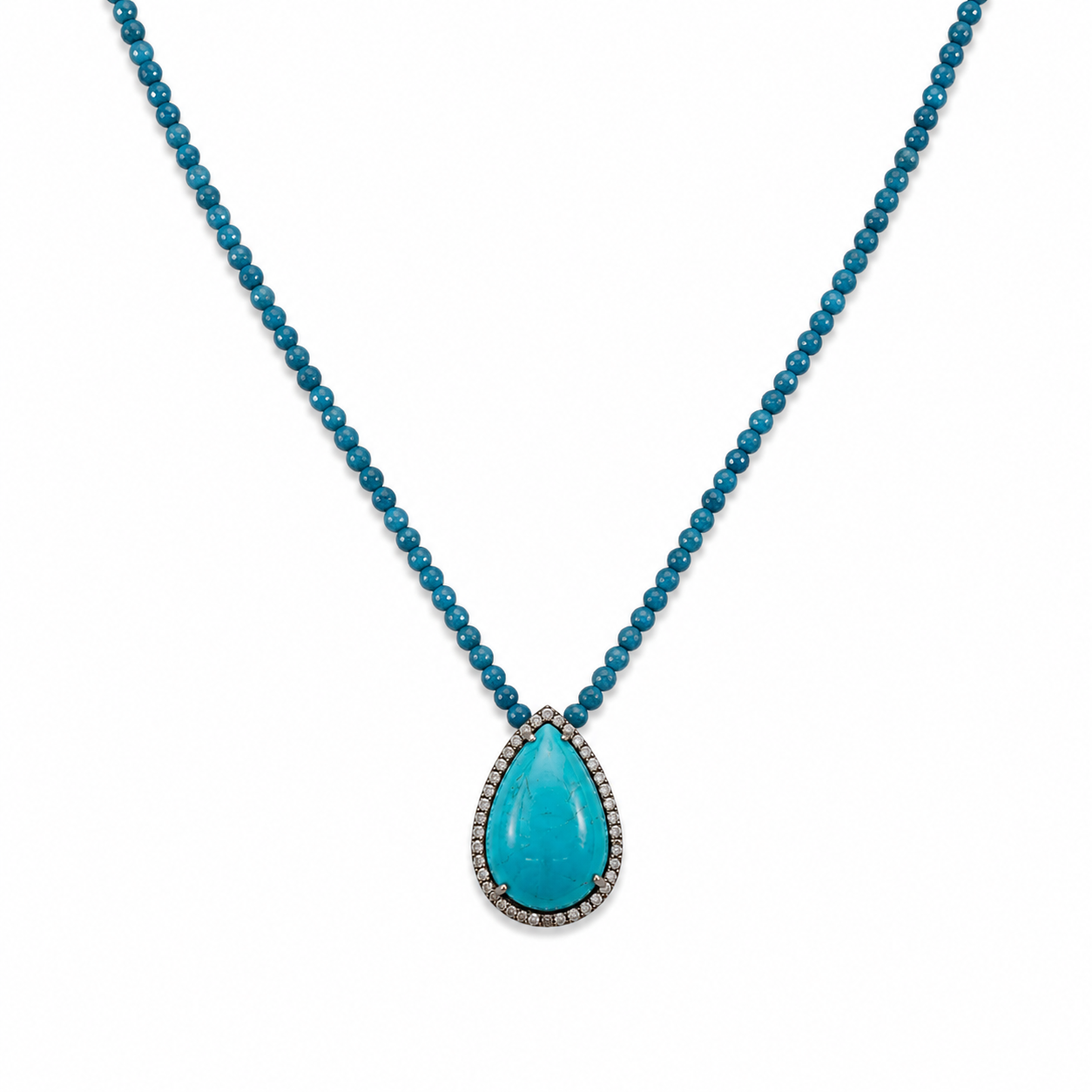 Turquoise Teardrop Pendant Necklace