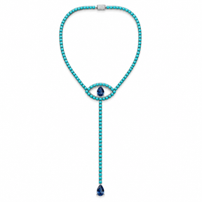 Turquoise Eye Tie Necklace
